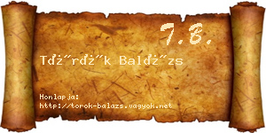 Török Balázs névjegykártya