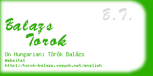 balazs torok business card